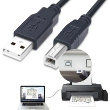 Derwell  Yazıcı Kablosu Printer USB Bağlantı Bağlama Kablo Network Lazer Hp Canon Brother Fişi 1.5 Metre