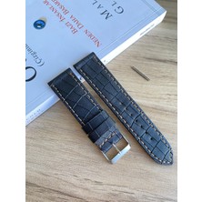 Taba Dikiş Yerli Üretim Mat Croco Desen Saat Kordonu. 18-20-22-24 ve 26MM Genişlik Seçenekleri.