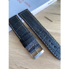 Taba Dikiş Yerli Üretim Mat Croco Desen Saat Kordonu. 18-20-22-24 ve 26MM Genişlik Seçenekleri.