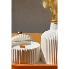 Pamir Candles Özel Vintage Set-Vazo Mumluk 3 Parça-El Yapımı
