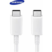 Samsung EP-DA975 45W ve 25W Destekli Type-C To Type-C Data ve Şarj Kablo 5A Beyaz (Jokeredits)