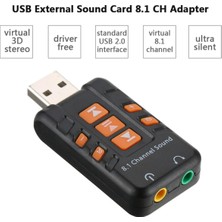 Yeni Nesil 8.1 USB Ses Kartı Virtual Sound 3D USB Harici Ses Kartı Chipli Versiyon Kablosuz Ses Kartı