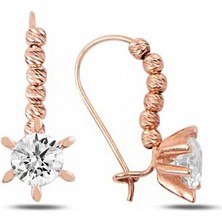 Gümüş Tektaş Dorika Bayan Gümüş Küpe