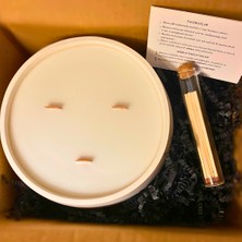 Pamir Candles Dekoratif Büyük Boy Vegan American Vanilya Kokulu Kase Mum & Kandil Terapi Chakra Orta Sehpa Objeler