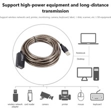 Derwell USB Extension Cipli Cabble USB Uzatma Kablosu Uzatıcı Ara Kablosu Dişi Erkek High Speed Kablo 25 Metre