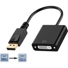 Derwell Displayport To DVI Kablosu Adaptörü Ekran Portu Dp DVI Dönüştürücü Hd 1080P Çevirici Cabble Kablo