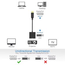 Derwell Displayport To DVI Kablosu Adaptörü Ekran Portu Dp DVI Dönüştürücü Hd 1080P Çevirici Cabble Kablo