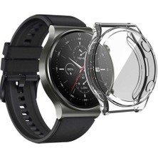 Dmay Huawei Watch Gt2 Pro Uyumlu  Silikon Ekran ve Kasa Koruyucu Kılıf