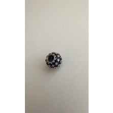 Lines Bijuteri Işıltılı Pavé Yuvarlak Mavi Charm