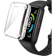 Dmay Huawei Band 7 Uyumlu 360 Koruma Ultra Ince Silikon Kılıf