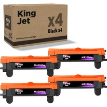 Kingjet MA2000W Muadil Toner 4'lü Paket - Kyocera Uyumlu TK-1240/TK-1248 Muadil Toner