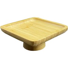 altabi Bambu Ayaklı Servis Tabağı 15 cm Mini Ikramlık Sunumluk