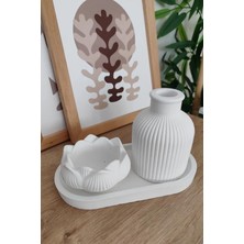 Pamir Candles Dekoratif Vintage Vazo Set 3 Parça English Home Orta Sehpa Objeler Ev Dekorasyon El Sanatı