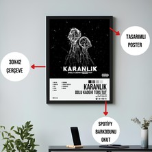 Orenda Art Dolu Kadehi Ters Tut - Karanlık Albüm Spotify Çerçeveli Poster Tablo