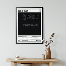 Orenda Art Ac / Dc - Back In Black Albüm / Çerçeveli Poster Tablo