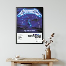 Orenda Art Metallica - Ride The Lightning Albüm Albüm Spotify Çerçeveli Poster Tablo