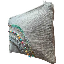 Vertiginoso Boncuk Işlemeli Kadın Portföy Clutch El Çantası