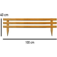 Pinoxi Ahşap Bahçe Çiti Sınır Çit 100 cm x 40 cm