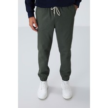 Air Jones Haki Yüzeyi Dokulu Standart Fit Erkek Eşofman Alt - 82156