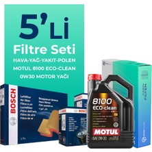 BOSCH Fiat Doblo 1.6 Dizel Filtre Bakım Seti Motul Motor Yağlı (2015-2023) 5 Li