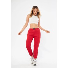 Lesa Wear Yüksel Bel Jogger Şardonlu Eşofman Altı Paçası Lastikli