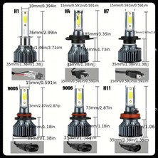 S&D H7 H1 LED Far   Ampul Canbus LED Araba Farı 20000LM Mini Otomatik LED Lamba Süper Parlak
