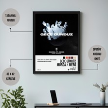 Orenda Art Murda & Mero - Gece Gündüz Spotify Çerçeveli Poster Tablo