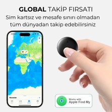 Global Akıllı Airtag Takip Cihazı Siyah (Sadece iPhone Uyumlu)