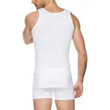 Güryıldız Underwear güryıldız 12'li Beyaz Erkek Ribana Atlet 24002