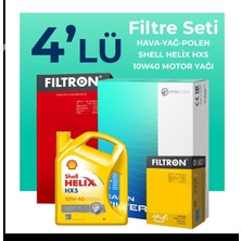 Filtron Fiat Palio 1.2 Benzinli Filtre Bakım Seti Shell Motor Yağlı (2000-2012) 4 Lü