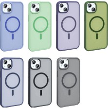 Apple iPhone 14 Kılıf Magsafe Şarj Özellikli Mat Arka Yüzey Sio Kapak