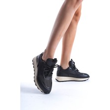 Sersp Siyah Günlük Rahat Sneaker Hafif Spor Ayakkabı
