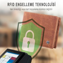 Trusador Savona Klasik Taba Hakiki Deri Kartlık Erkek Cüzdan Rfid Korumalı Hediyelik