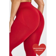 Gymhams Gh-Oa Serisi Kalçası Büzgülü Push Up Kalça Şekillendirici Seamless Scrunch Likralı Spor  Kadın Tayt