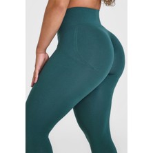 Gymhams Gh-Oa Serisi Kalçası Büzgülü Push Up Kalça Şekillendirici Seamless Scrunch Likralı Spor  Kadın Tayt