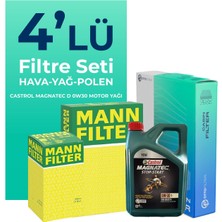 MANN Ford Courier 1.5 EcoBlue Filtre Bakım Seti Castrol Motor Yağlı (2024-2025) 4 Lü