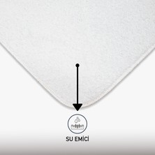 Bonny Home 3'lü Unicolor Düz Krem Rengi Kaymaz Taban Banyo Paspası & Halısı Seti