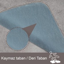 Bonny Home 3'lü Unicolor Kahverengi Kaymaz Taban Banyo Paspası & Halısı Seti