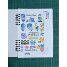 Ters Yüz Karakterleri 50 Sayfa A5 Boy Defter Bonus Mat Stickerlı