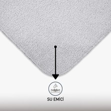 Bonny Home 3'lü Unicolor Gri Kaymaz Taban Banyo Paspası & Halısı Seti