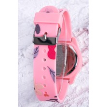 Saattino Pembe Renk Kız Çocuk Saati Analog Kalpli Kadranlı Kol Saati Cüzdan Hediyeli ST-304400