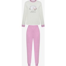 Penti Nap Time Termal Lila Pantolon Pijama Takımı