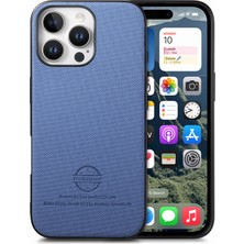 Hello-U iPhone 16 Pro Kumaş Doku Deri+Pc+Tpu Düşmeyi Önleyici Telefon Kapağı (Yurt Dışından)