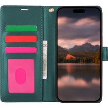 Hello-U iPhone 16 Plus El Askılı Deri Cüzdan Telefon Kılıfı (Yurt Dışından)