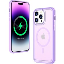 Hello-U iPhone 16 Pro Max Skin Touch Buzlu Yarı Şeffaf Manyetik Telefon Kılıfı (Yurt Dışından)