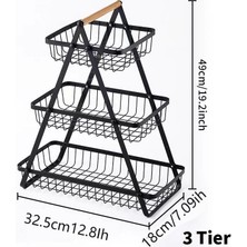 Comfy Haven 3 Katlı Mutfak Düzenleyici Raf Meyve Sebze Kap Sepeti Depolama (Yurt Dışından)