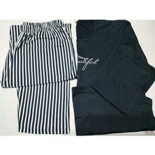Pijamoni Çizgili Pijama Takımı