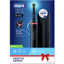 Oral-B Pro 3500 Şarj Edilebilir Diş Fırçası Siyah + Başlık