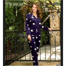 Kadın Dügmeli  Kadife Pijama Takımı