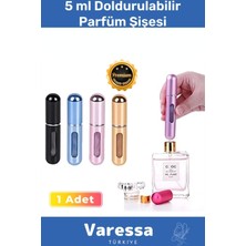 Varessa Delu x e Seri Doldurulabilir Parfüm Şişesi Cep Boy Kolay Taşınabilir Çanta Içi Mini 5 ml 1 Adet